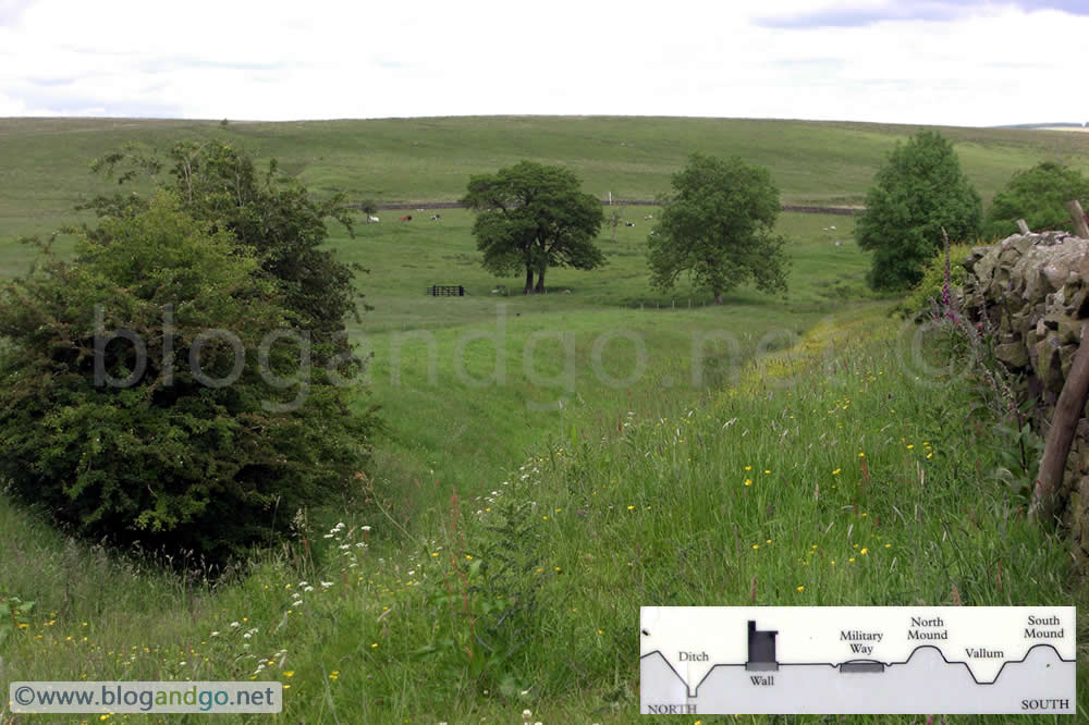 Defensive ditch in front of Hadrian's Wall